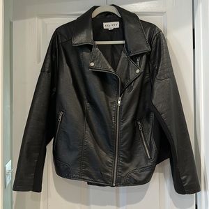 Ava & Viv pleather moto jacket black
